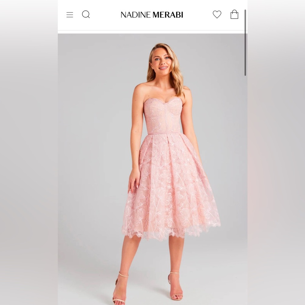 Nadine Merabi Olivia Blush Dress